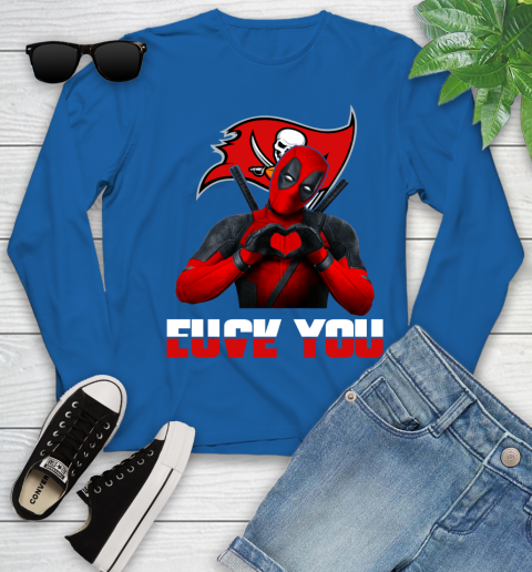NHL Tampa Bay Buccaneers Deadpool Love You Fuck You Football Sports Youth Long Sleeve 10