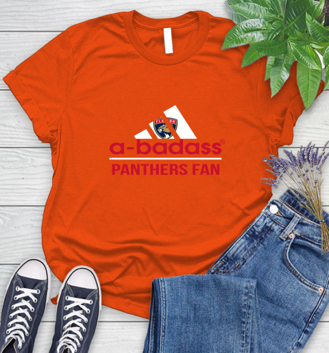 NHL A Badass Florida Panthers Fan Adidas Hockey Sports Women's T-Shirt 3