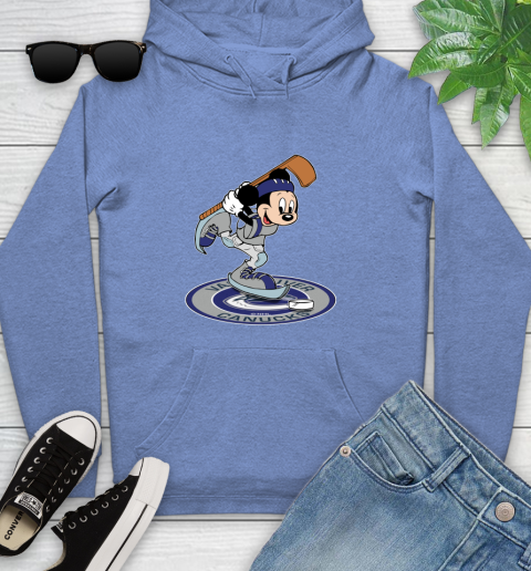 NHL Hockey Vancouver Canucks Cheerful Mickey Disney Shirt Youth Hoodie 11
