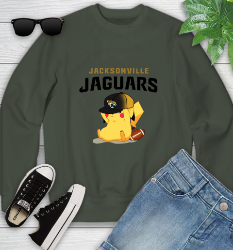 NFL Pikachu Football Sports Jacksonville Jaguars Youth Sweatshirt 10