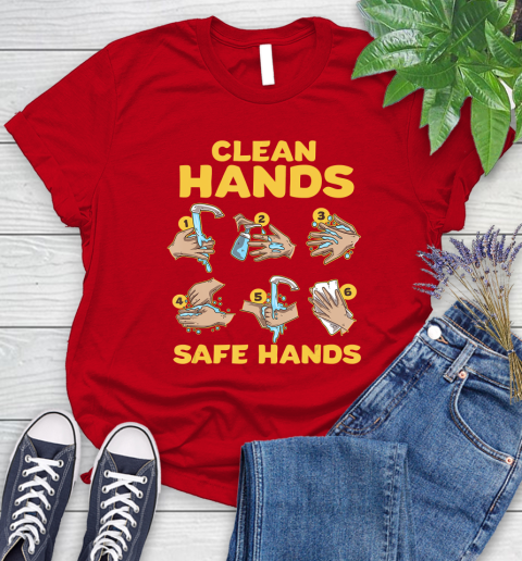 Nurse Shirt Washing Clean Hands Safe Hand Hygiene Wash Save T Shirt Women's T-Shirt 11