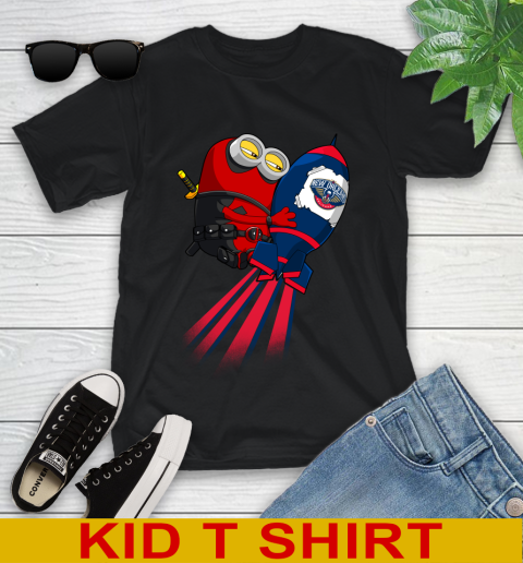 NBA Basketball New Orleans Pelicans Deadpool Minion Marvel Shirt Youth T-Shirt