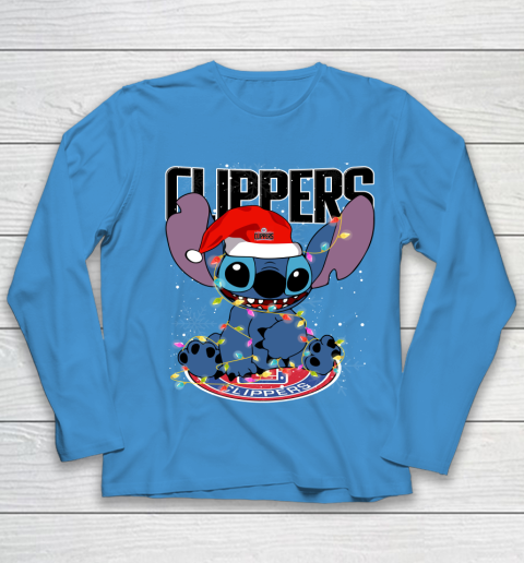 LA Clippers NBA noel stitch Basketball Christmas Youth Long Sleeve 4