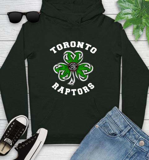 NBA Toronto Raptors Three Leaf Clover St Patrick's Day Basketball Sports Youth Hoodie 14