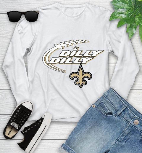 NFL New Orleans Saints Dilly Dilly Football Sports Youth Long Sleeve