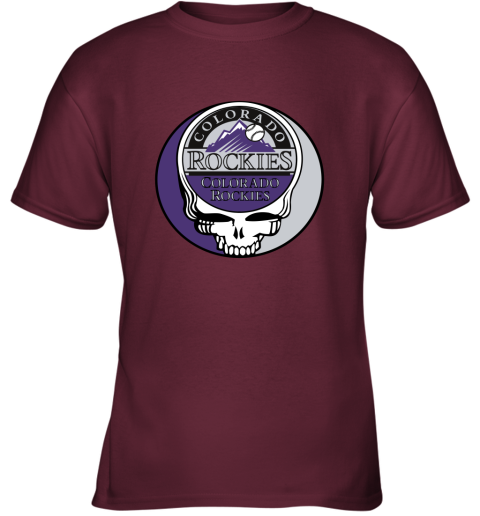 Colorado Rockies The Grateful Dead Baseball MLB Mashup Youth T-Shirt