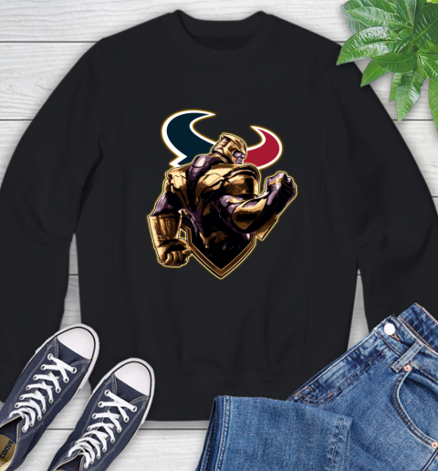 NFL Thanos Avengers Endgame Football Sports Houston Texans Sweatshirt 2