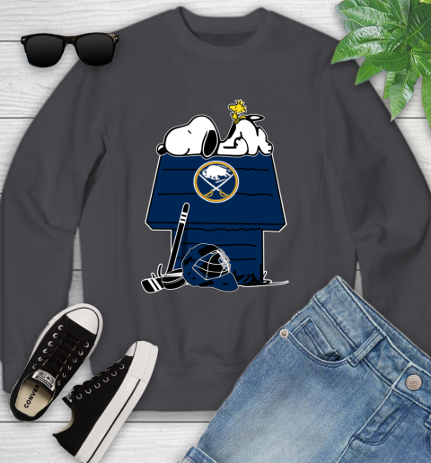Buffalo Sabres NHL Hockey Snoopy Woodstock The Peanuts Movie Youth Sweatshirt 6