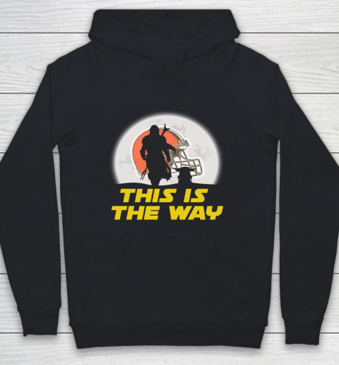 Cleveland Browns NFL Football Star Wars Yoda And Mandalorian This Is The Way Youth Hoodie
