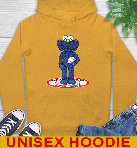 MLB Baseball Boston Red Sox Kaws Bff Blue Figure Shirt Hoodie 3
