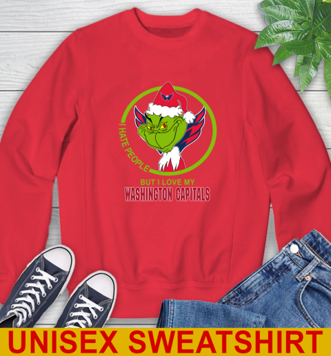 Washington Capitals NHL Christmas Grinch I Hate People But I Love My Favorite Hockey Team Sweatshirt 10