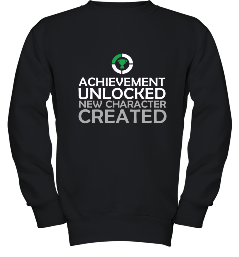 Achievement Unlocked Fatherhood And New Character Created Matching Version Two Youth Sweatshirt