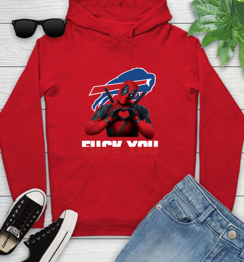 NHL Buffalo Bills Deadpool Love You Fuck You Football Sports Youth Hoodie 12