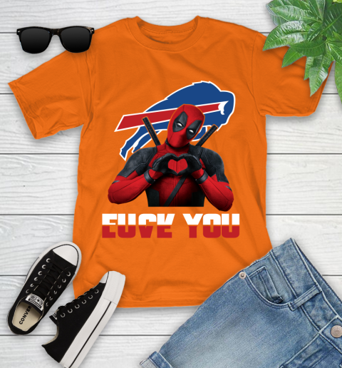 NHL Buffalo Bills Deadpool Love You Fuck You Football Sports Youth T-Shirt 9