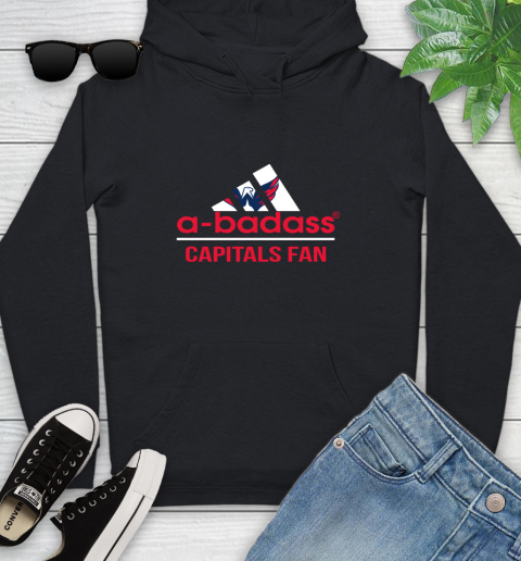 NHL A Badass Washington Capitals Fan Adidas Hockey Sports Youth Hoodie