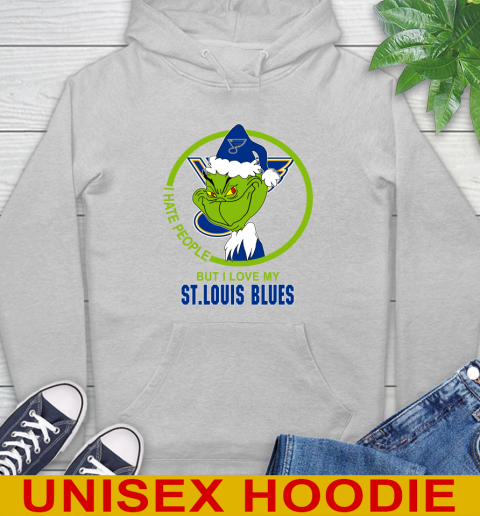 St.Louis Blues NHL Christmas Grinch I Hate People But I Love My Favorite Hockey Team Hoodie 6