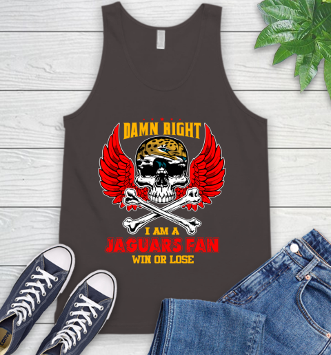 NFL Damn Right I Am A Jacksonville Jaguars Win Or Lose Skull Football Sports Tank Top 6