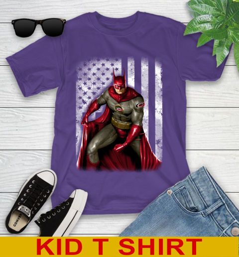 Carolina Hurricanes NHL Hockey Batman DC American Flag Shirt Youth T-Shirt 3