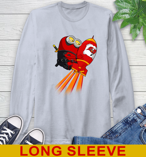 NFL Football Tampa Bay Buccaneers Deadpool Minion Marvel Shirt Long Sleeve T-Shirt 6