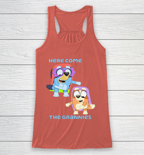 Blueys Shirt Here Come The Grannies Racerback Tank 3