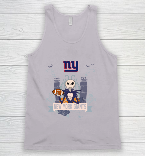 NFL New York Giants Football Jack Skellington Halloween Tank Top 3
