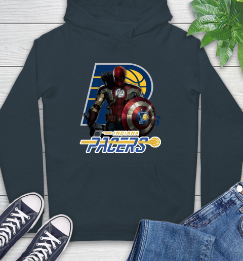 Indiana Pacers NBA Basketball Captain America Thor Spider Man Hawkeye Avengers Hoodie 7