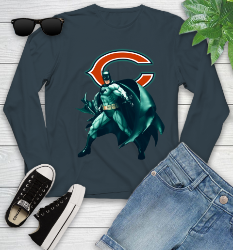 NFL Batman Football Sports Chicago Bears Youth Long Sleeve 8