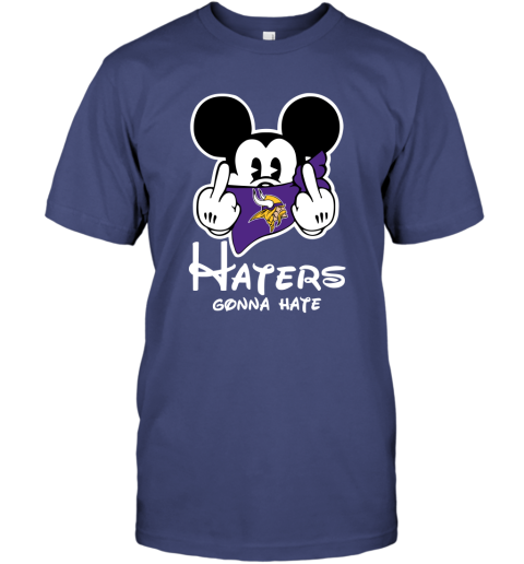 NFL Minnesota Vikings Haters Gonna Hate Mickey Mouse Disney Football T Shirt 2J3r4TGIJrI classic t shirt 2 95 151514 front purple