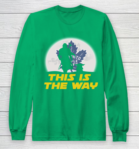 Toronto Maple Leafs NHL Ice Hockey Star Wars Yoda And Mandalorian This Is The Way Long Sleeve T-Shirt 4