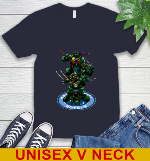 MLB Baseball Kansas City Royals Teenage Mutant Ninja Turtles Shirt V-Neck T-Shirt 3