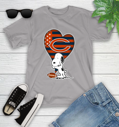 Chicago Bears NFL Football The Peanuts Movie Adorable Snoopy Youth T-Shirt 4