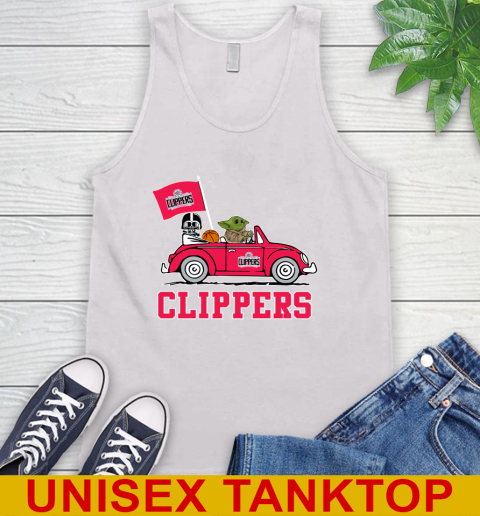 NBA Basketball LA Clippers Darth Vader Baby Yoda Driving Star Wars Shirt Tank Top