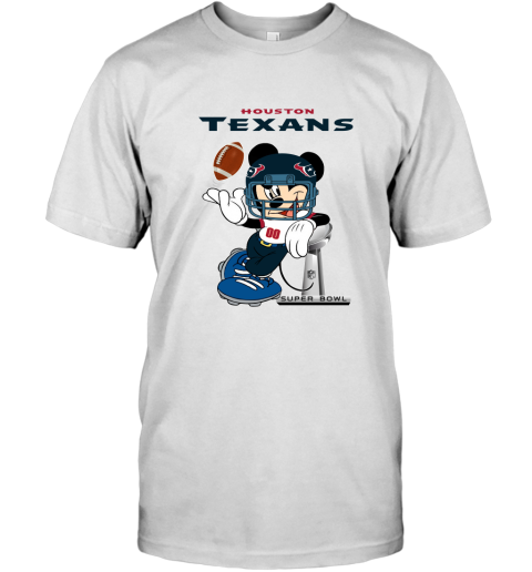 NFL Houston Texans Mickey Mouse Disney Super Bowl Football T Shirt