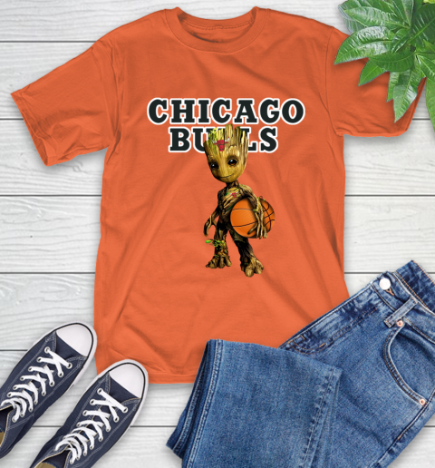 Chicago Bulls NBA Basketball Groot Marvel Guardians Of The Galaxy T-Shirt 5