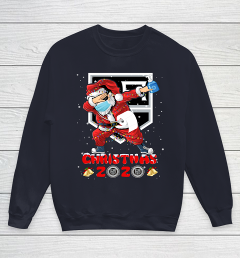 Los Angeles Kings Funny Santa Claus Dabbing Christmas 2020 NHL Youth Sweatshirt 2