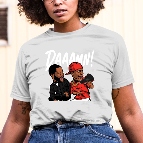 Air Jordan 5 Alternate 90 Matching Sneaker Tshirt Daaame Meme 2 Red and Black Jordan Tshirt