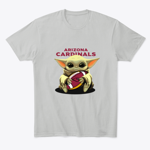 Baby Yoda Loves The Arizona Cardinals nvn1 baby yoda loves the arizona cardinals classic t shirt 2 front ash