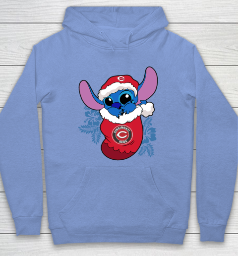 Cincinnati Reds Christmas Stitch In The Sock Funny Disney MLB Hoodie 11