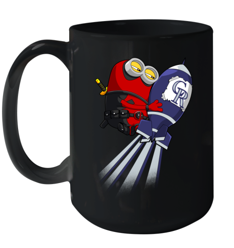 MLB Baseball Colorado Rockies Deadpool Minion Marvel Shirt Ceramic Mug 15oz