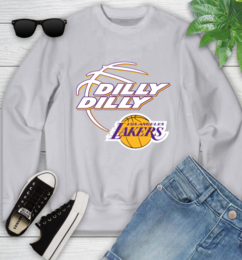 NBA Los Angeles Lakers Dilly Dilly Basketball Sports Youth Sweatshirt 4