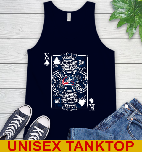 Columbus Blue Jackets NHL Hockey The King Of Spades Death Cards Shirt Tank Top 2