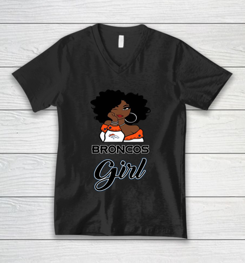 Denver Broncos Girl NFL V-Neck T-Shirt
