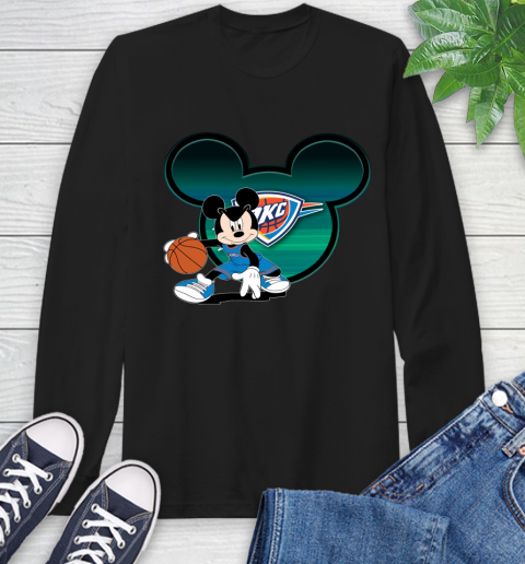 NBA Oklahoma City Thunder Mickey Mouse Disney Basketball Long Sleeve T-Shirt 2