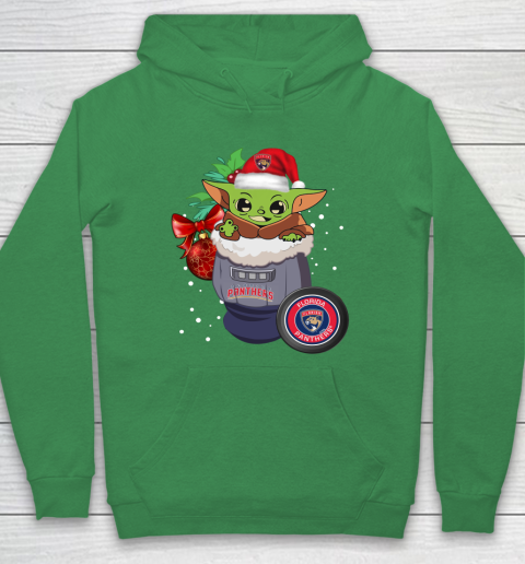 Florida Panthers Christmas Baby Yoda Star Wars Funny Happy NHL Hoodie 8
