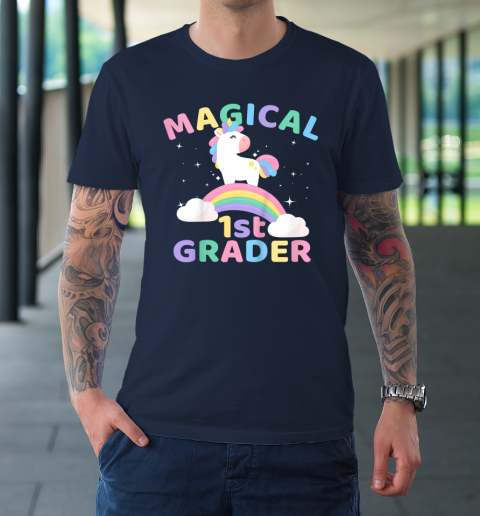 Back To School 1st First Grade Magical Unicorn Rainbow T-Shirt 2