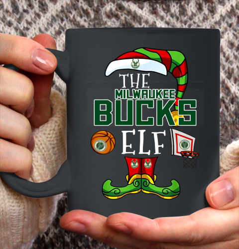 Milwaukee Bucks Christmas ELF Funny NBA Ceramic Mug 11oz