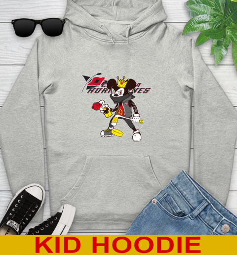 Carolina Hurricanes NHL Hockey Mickey Peace Sign Sports Youth Hoodie
