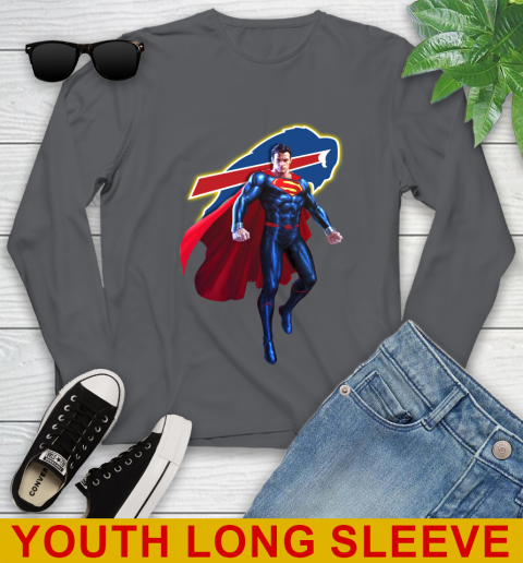 NFL Superman DC Sports Football Buffalo Bills Youth Long Sleeve 9