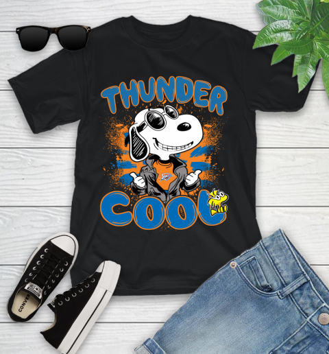 NBA Basketball Oklahoma City Thunder Cool Snoopy Shirt Youth T-Shirt
