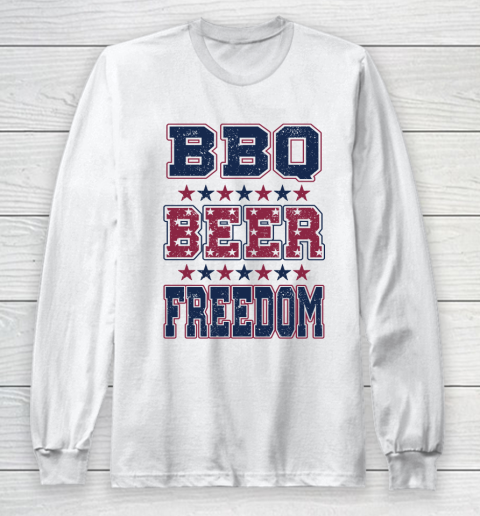 BBQ Beer Freedom Long Sleeve T-Shirt 2